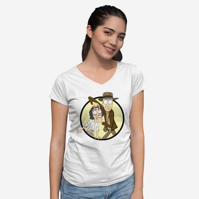 Look Wombat-Womens-V-Neck-Tee-MarianoSan