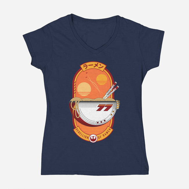 Rebellion Of Ramen-Womens-V-Neck-Tee-sachpica