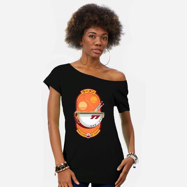 Rebellion Of Ramen-Womens-Off Shoulder-Tee-sachpica