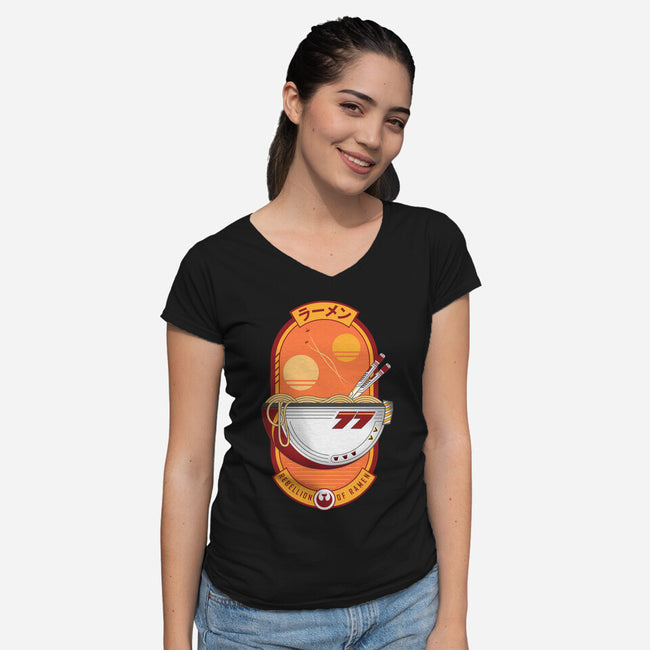 Rebellion Of Ramen-Womens-V-Neck-Tee-sachpica