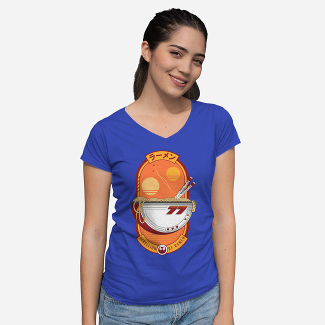 Rebellion Of Ramen-Womens-V-Neck-Tee-sachpica