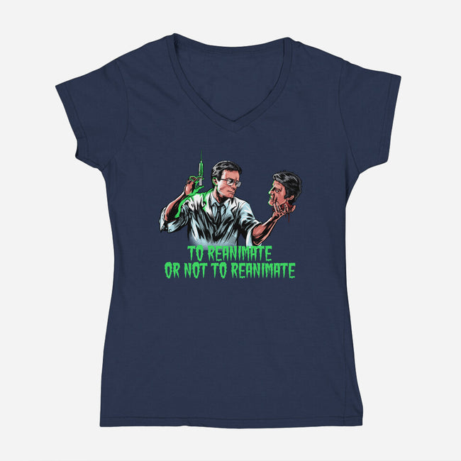 To Reanimate-Womens-V-Neck-Tee-zascanauta