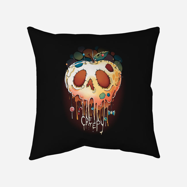 Creepy Apple-None-Removable Cover-Throw Pillow-Vallina84