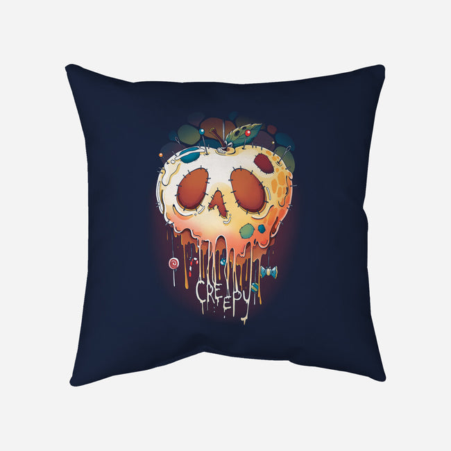 Creepy Apple-None-Removable Cover-Throw Pillow-Vallina84