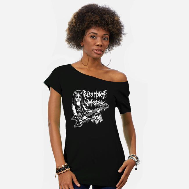 Barbie Metal-Womens-Off Shoulder-Tee-Andriu