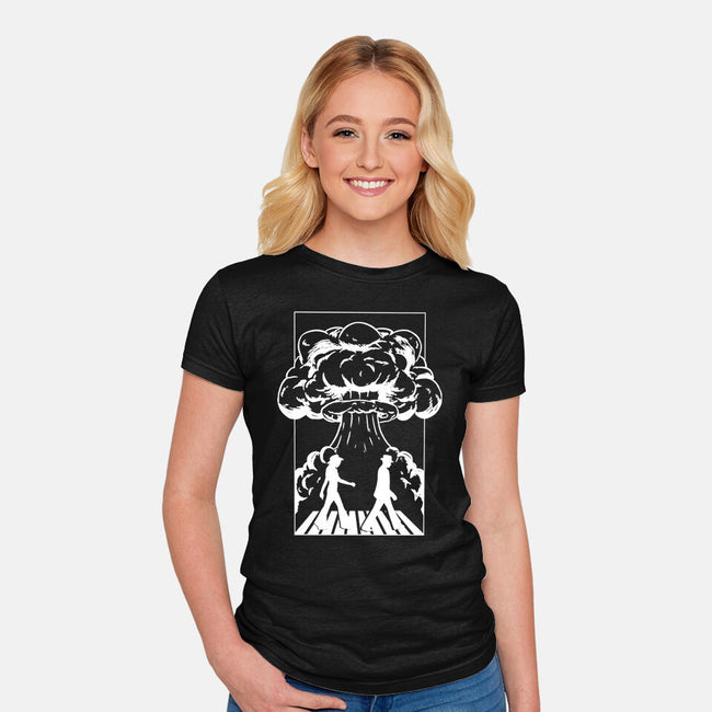 Barbenheimer Road-Womens-Fitted-Tee-Duardoart