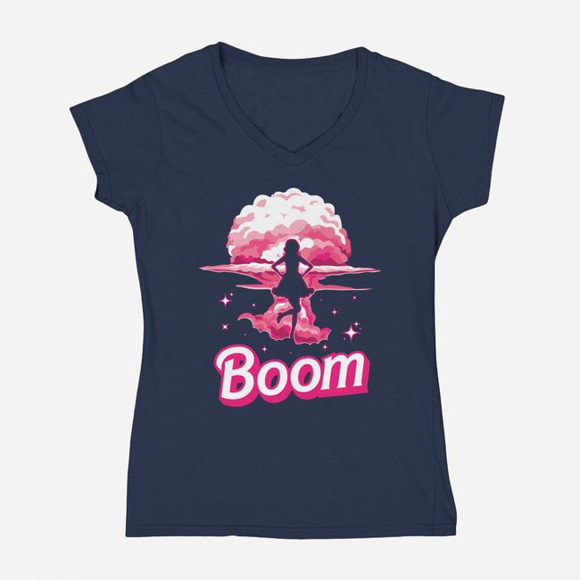 Boom-Womens-V-Neck-Tee-Tronyx79