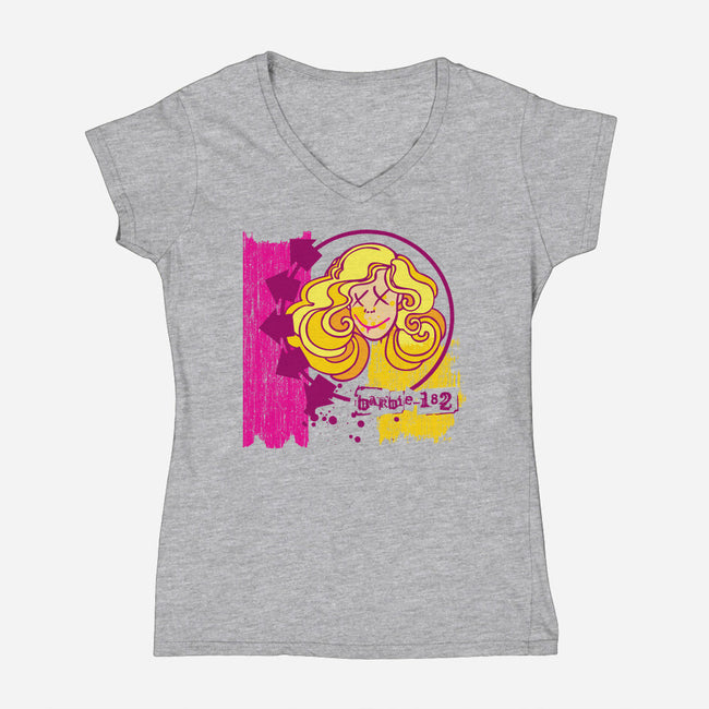 Barbie-182-Womens-V-Neck-Tee-dalethesk8er