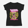 Dark Barbie-Womens-V-Neck-Tee-MarianoSan