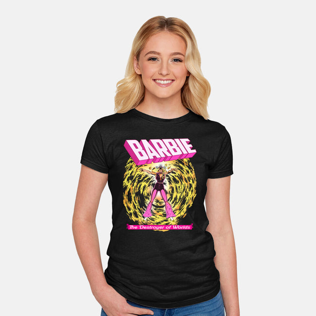 Dark Barbie-Womens-Fitted-Tee-MarianoSan