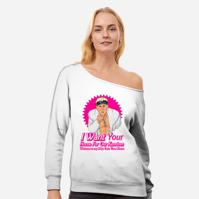 I Want Your Horse-Womens-Off Shoulder-Sweatshirt-MarianoSan