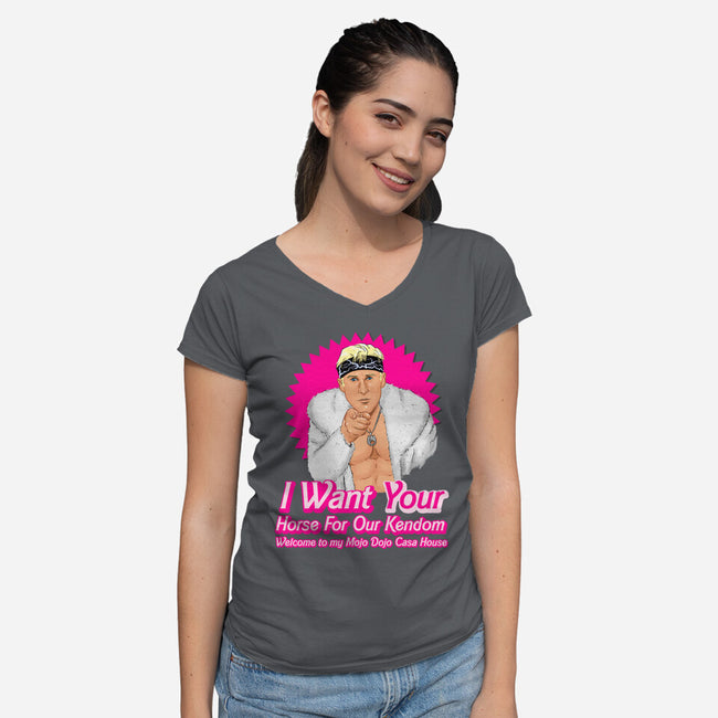 I Want Your Horse-Womens-V-Neck-Tee-MarianoSan