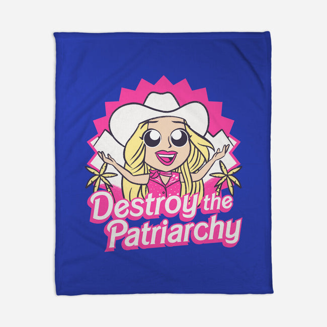 Destroy The Patriarchy-None-Fleece-Blanket-Aarons Art Room