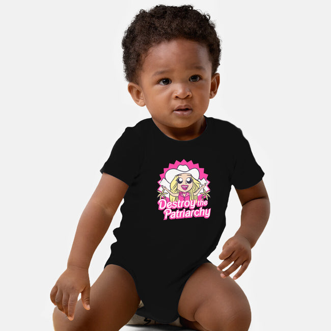 Destroy The Patriarchy-Baby-Basic-Onesie-Aarons Art Room