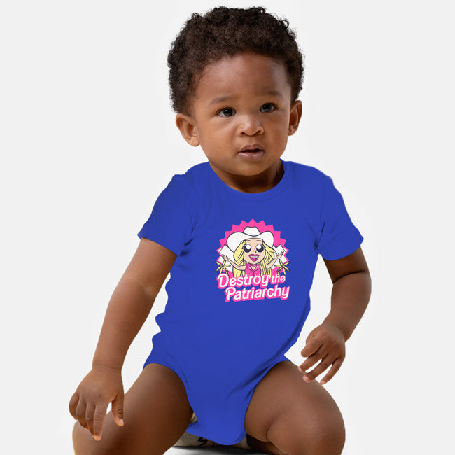 Destroy The Patriarchy-Baby-Basic-Onesie-Aarons Art Room