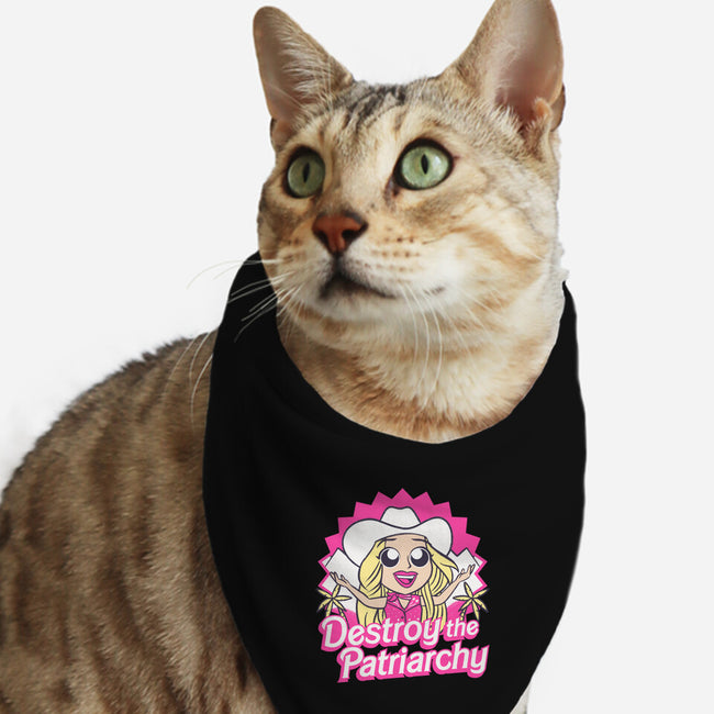 Destroy The Patriarchy-Cat-Bandana-Pet Collar-Aarons Art Room