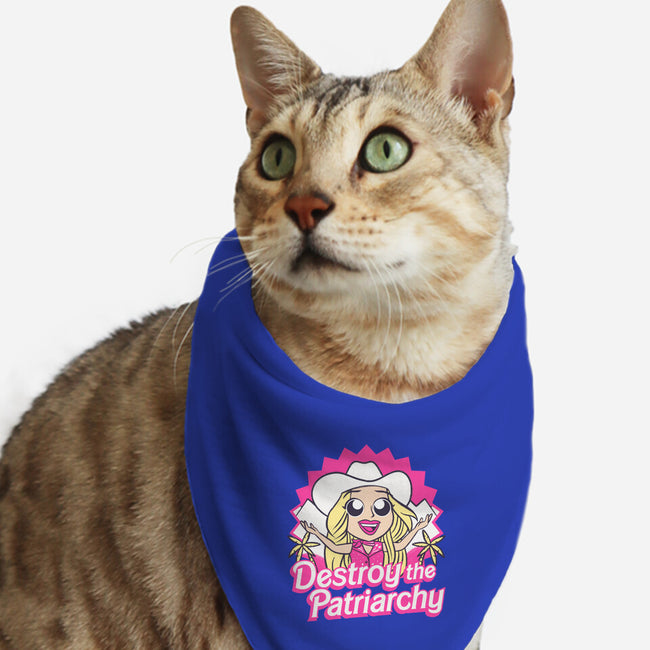 Destroy The Patriarchy-Cat-Bandana-Pet Collar-Aarons Art Room