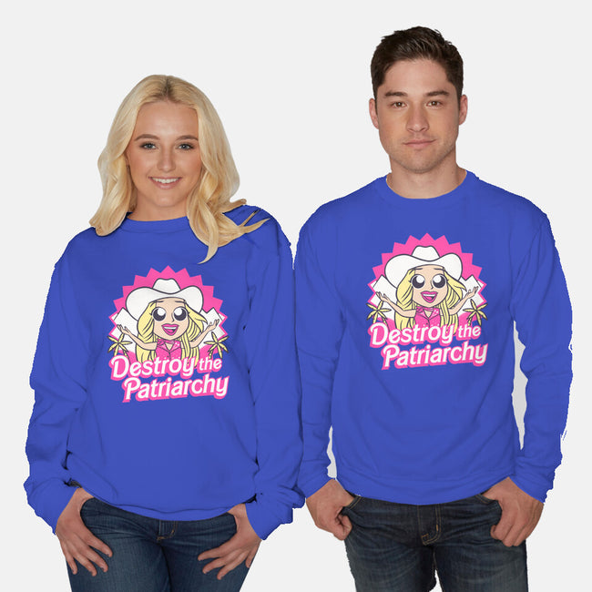 Destroy The Patriarchy-Unisex-Crew Neck-Sweatshirt-Aarons Art Room