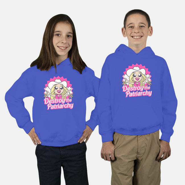 Destroy The Patriarchy-Youth-Pullover-Sweatshirt-Aarons Art Room