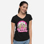 Destroy The Patriarchy-Womens-V-Neck-Tee-Aarons Art Room