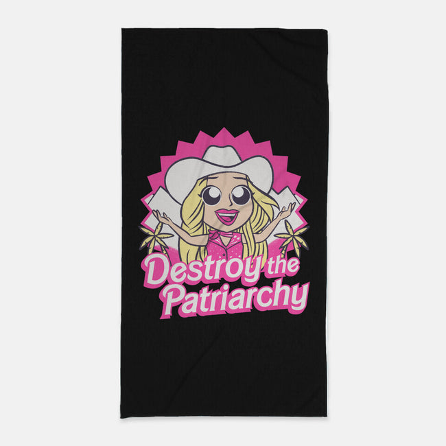 Destroy The Patriarchy-None-Beach-Towel-Aarons Art Room