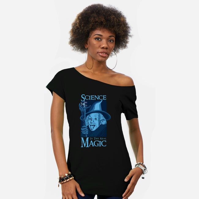 Science Is The Real Magic-Womens-Off Shoulder-Tee-sachpica