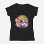 Tsuki No Usagi-Womens-V-Neck-Tee-Freecheese