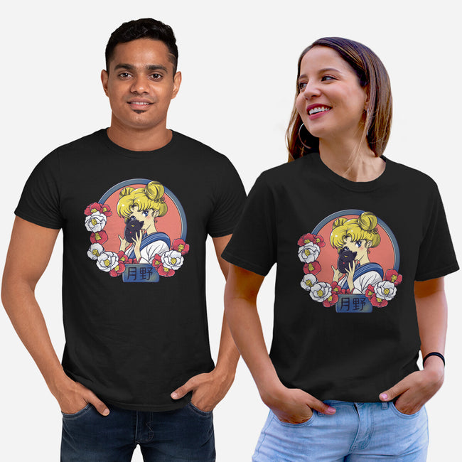 Tsuki No Usagi-Unisex-Basic-Tee-Freecheese