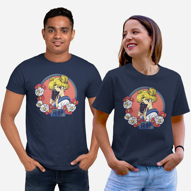 Tsuki No Usagi-Unisex-Basic-Tee-Freecheese