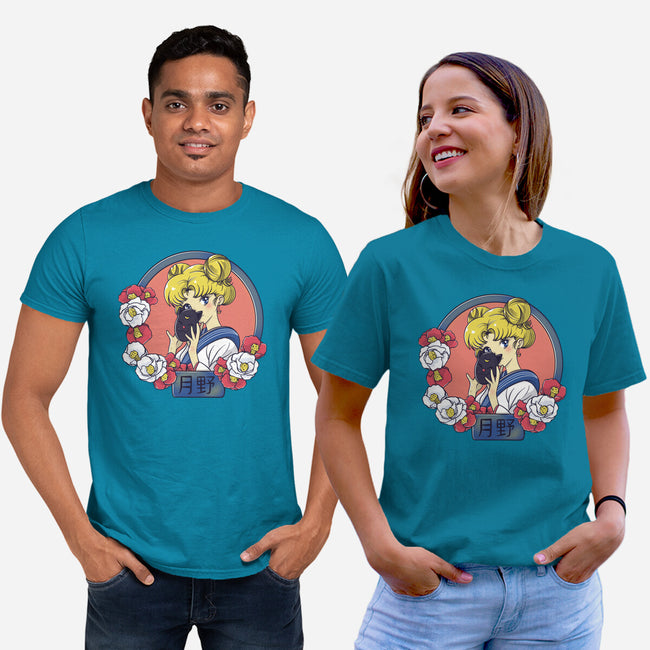 Tsuki No Usagi-Unisex-Basic-Tee-Freecheese