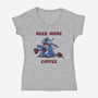 Need More Coffee-Womens-V-Neck-Tee-Claudia