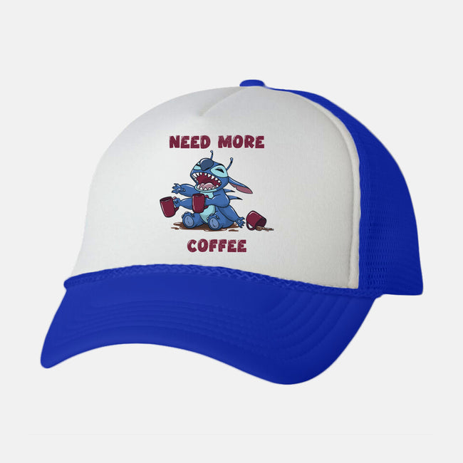 Need More Coffee-Unisex-Trucker-Hat-Claudia