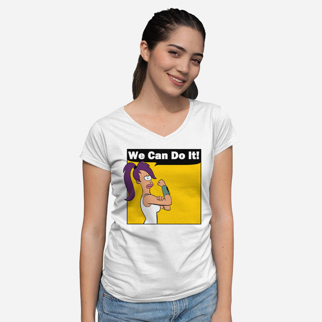 We Can Do It-Womens-V-Neck-Tee-intheo9