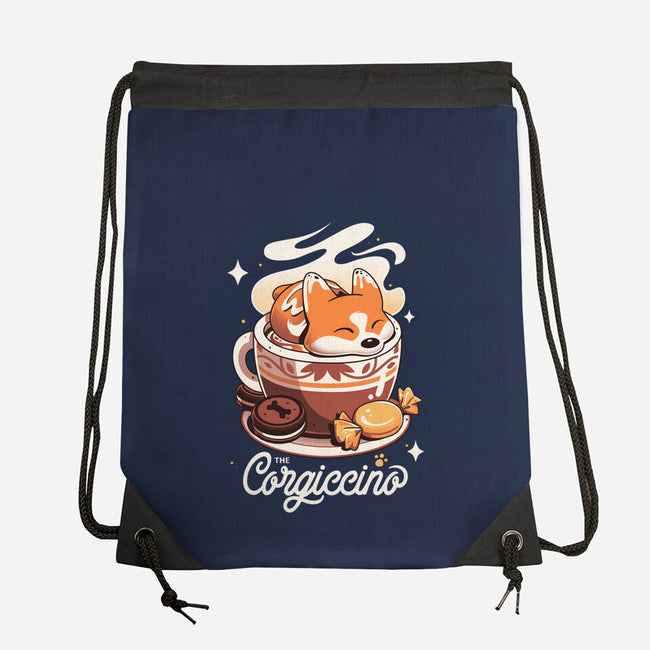 Corgi Coffee Break-None-Drawstring-Bag-Snouleaf