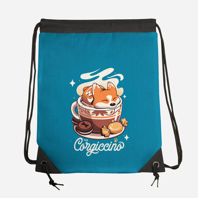 Corgi Coffee Break-None-Drawstring-Bag-Snouleaf