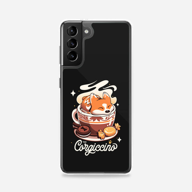 Corgi Coffee Break-Samsung-Snap-Phone Case-Snouleaf