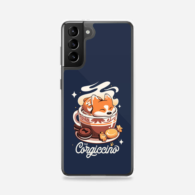 Corgi Coffee Break-Samsung-Snap-Phone Case-Snouleaf