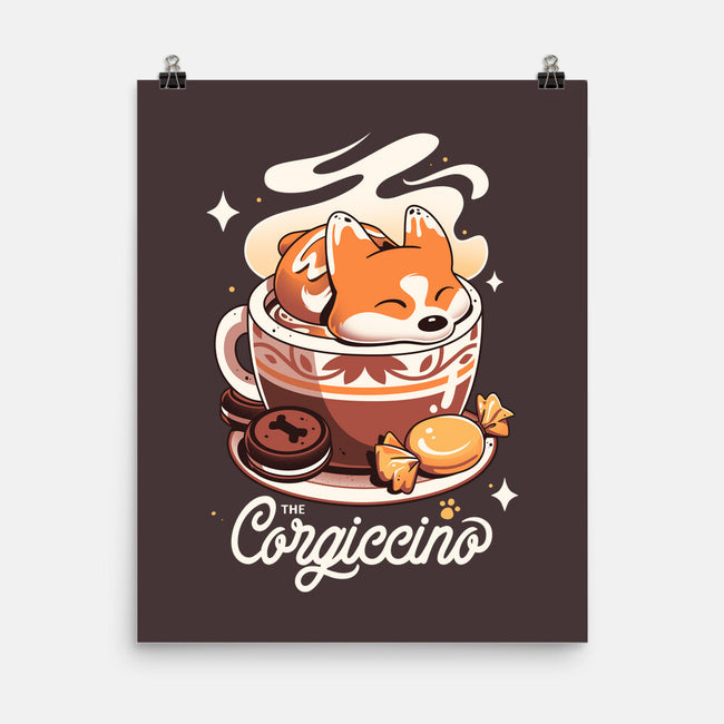 Corgi Coffee Break-None-Matte-Poster-Snouleaf