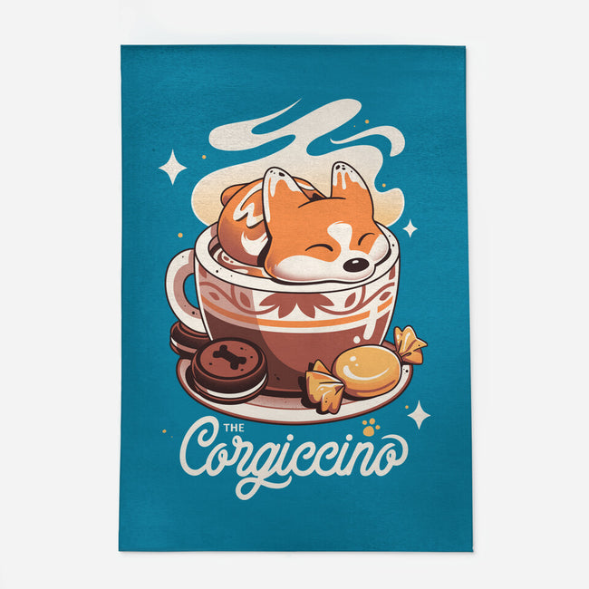 Corgi Coffee Break-None-Indoor-Rug-Snouleaf