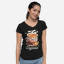 Corgi Coffee Break-Womens-V-Neck-Tee-Snouleaf