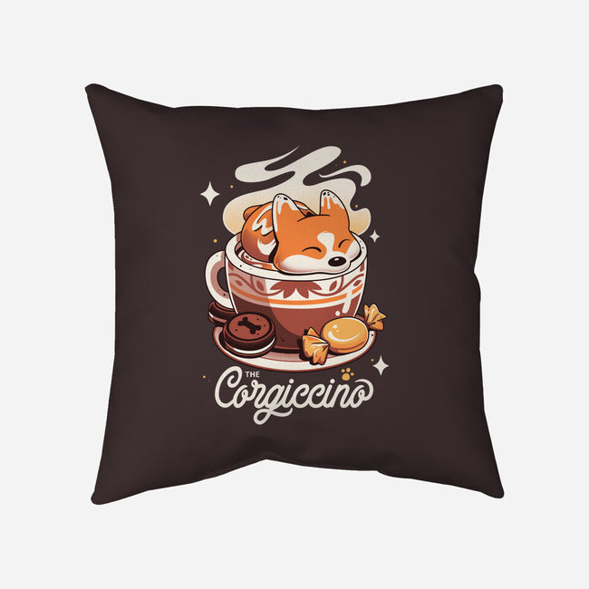 Corgi Coffee Break-None-Removable Cover w Insert-Throw Pillow-Snouleaf