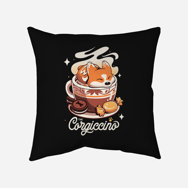 Corgi Coffee Break-None-Removable Cover-Throw Pillow-Snouleaf