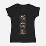 Beagles DNA-Womens-V-Neck-Tee-erion_designs