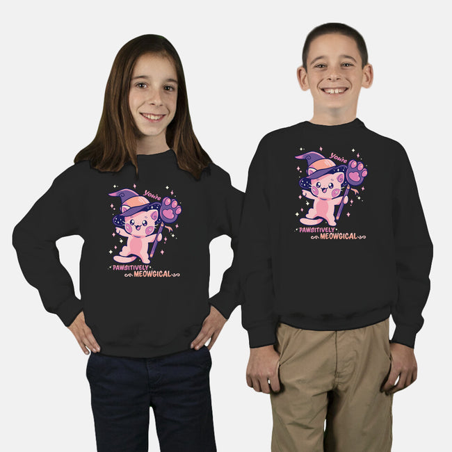 PAWsitively MEOWgical-Youth-Crew Neck-Sweatshirt-TechraNova