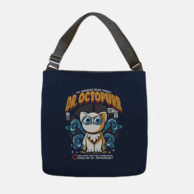 Doctor Octopurr-None-Adjustable Tote-Bag-ilustrata