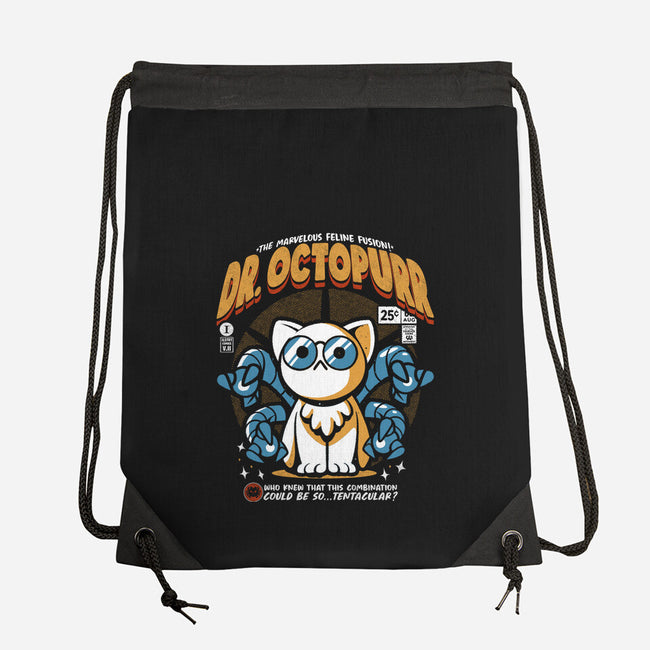 Doctor Octopurr-None-Drawstring-Bag-ilustrata