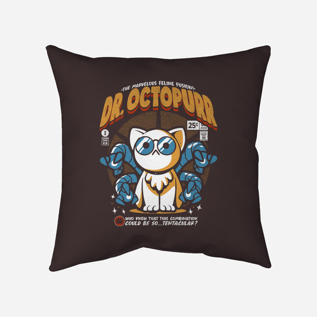 Doctor Octopurr-None-Non-Removable Cover w Insert-Throw Pillow-ilustrata