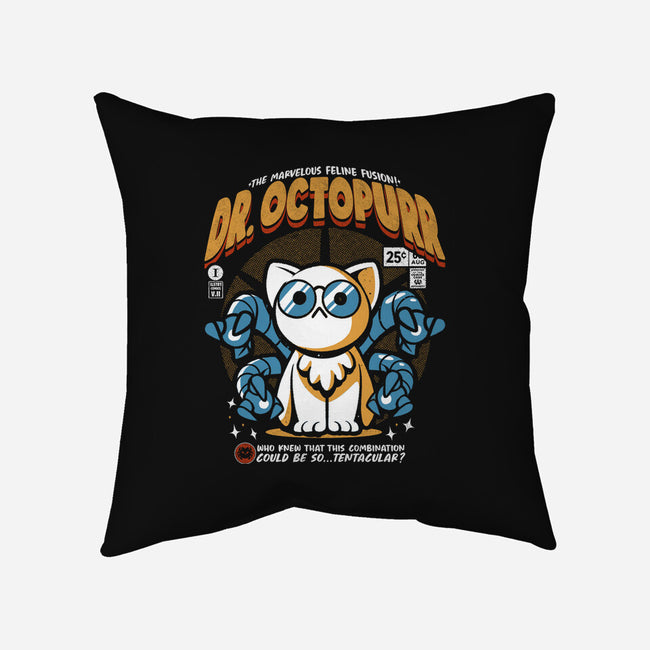 Doctor Octopurr-None-Removable Cover w Insert-Throw Pillow-ilustrata