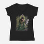 The Dark Kiss-Womens-V-Neck-Tee-zascanauta