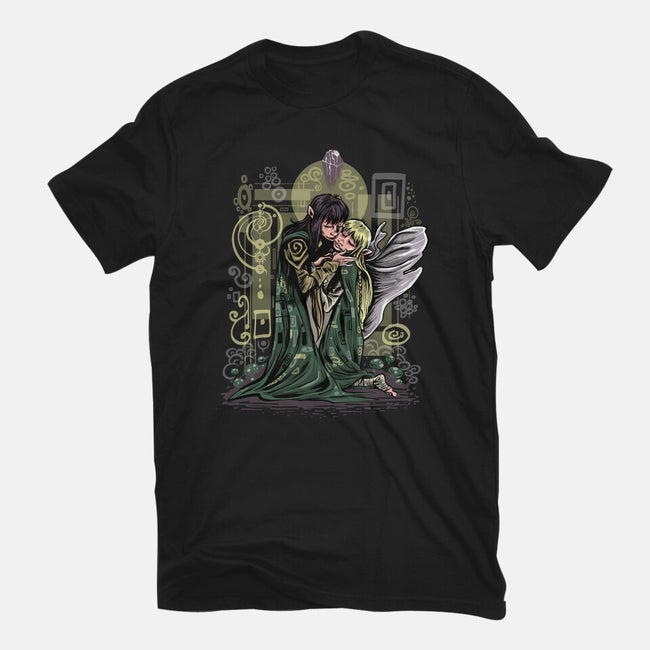 The Dark Kiss-Womens-Fitted-Tee-zascanauta